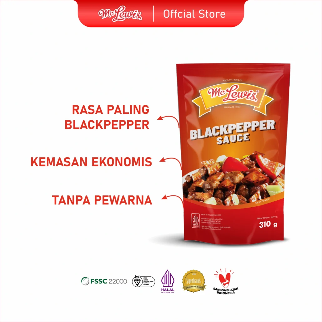 Mc Lewis Saus BBQ Pedas 310 gr x 20 pcs