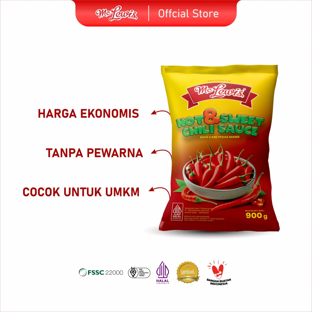 Mc LewisChili Hot & Sweet Pouch 900 gr x 12