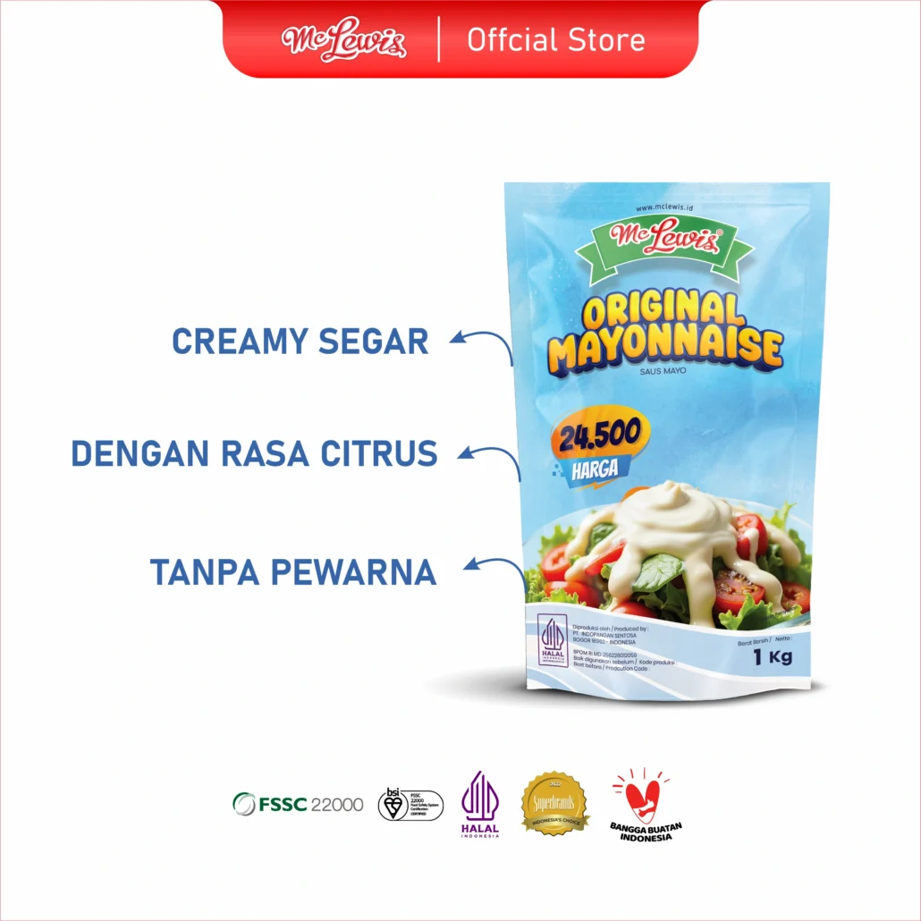 Mc Lewis Mayonnaise C001 Pouch 1 kg x 12 pcs