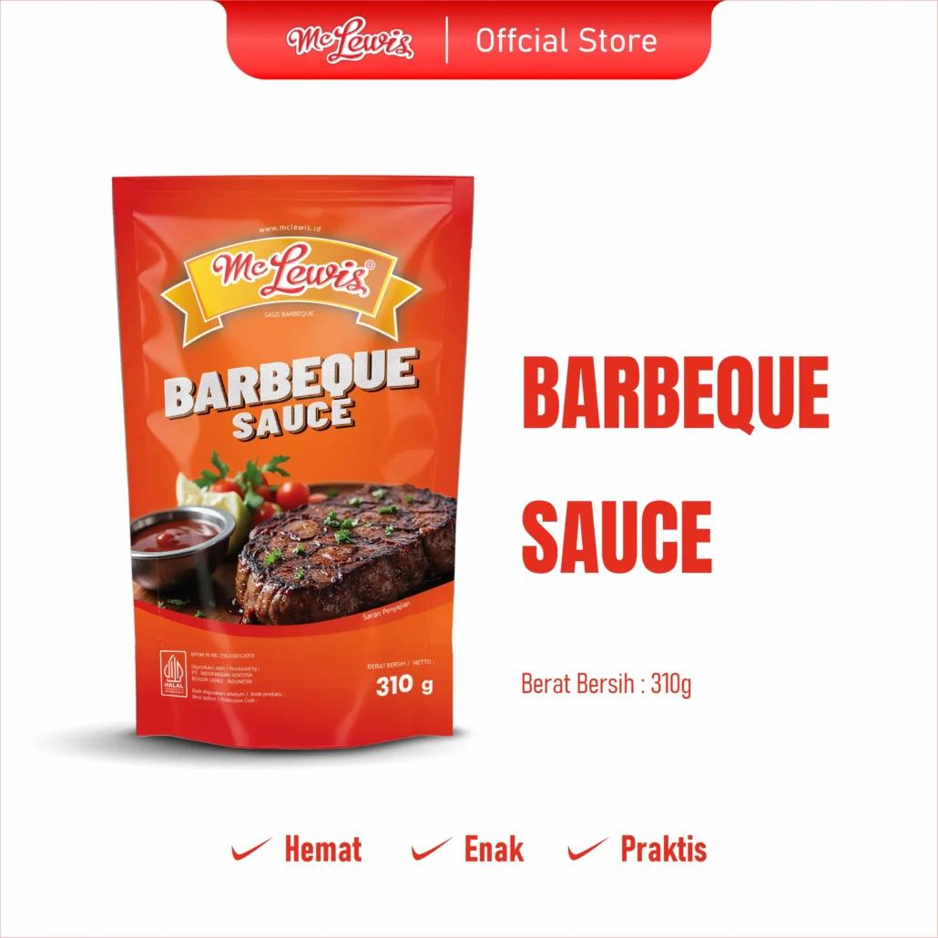 Mc Lewis Saus BBQ Pedas 310 gr x 20 pcs