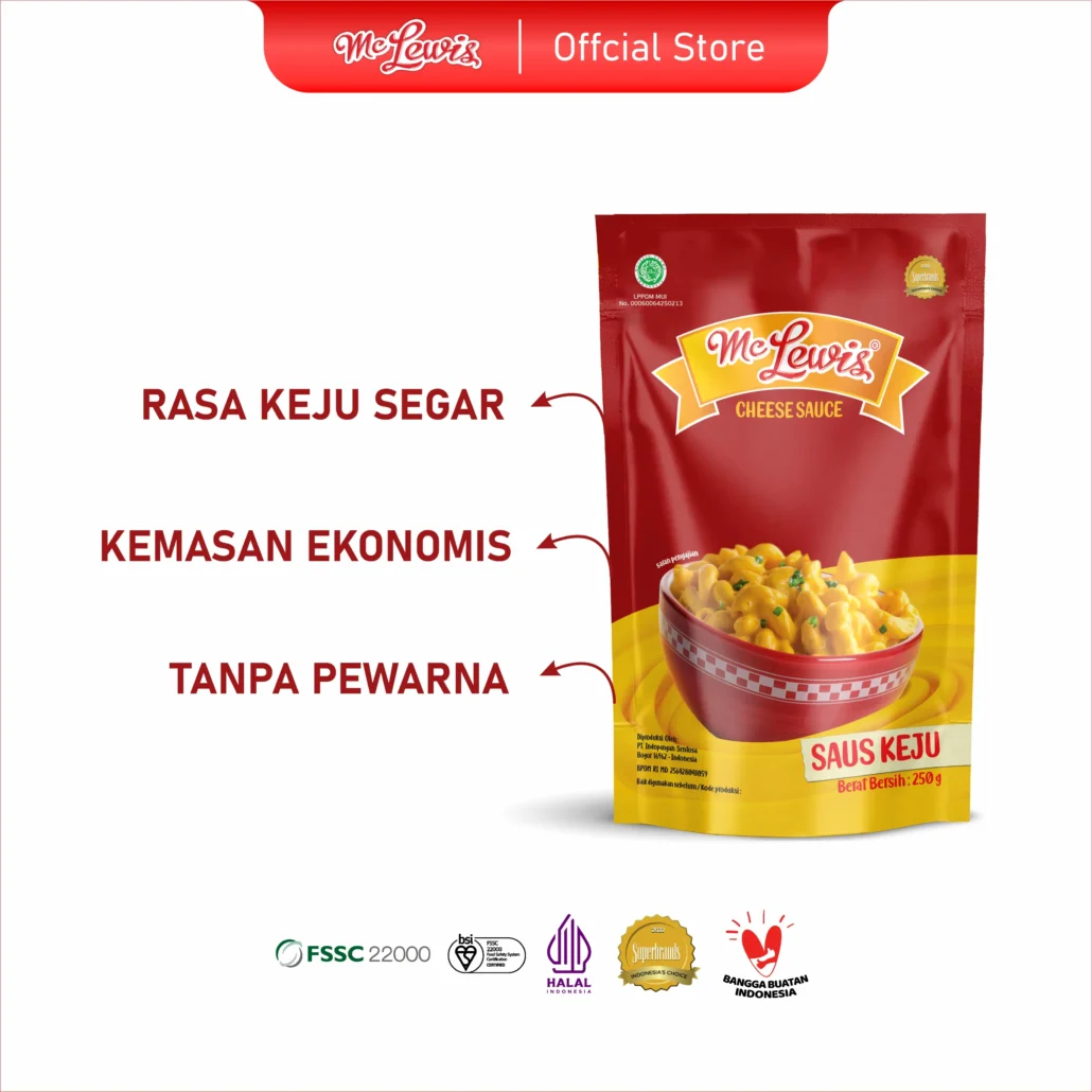 Mc Lewis Cheese Sauce C014 Pouch 250 gr x 20 pcs