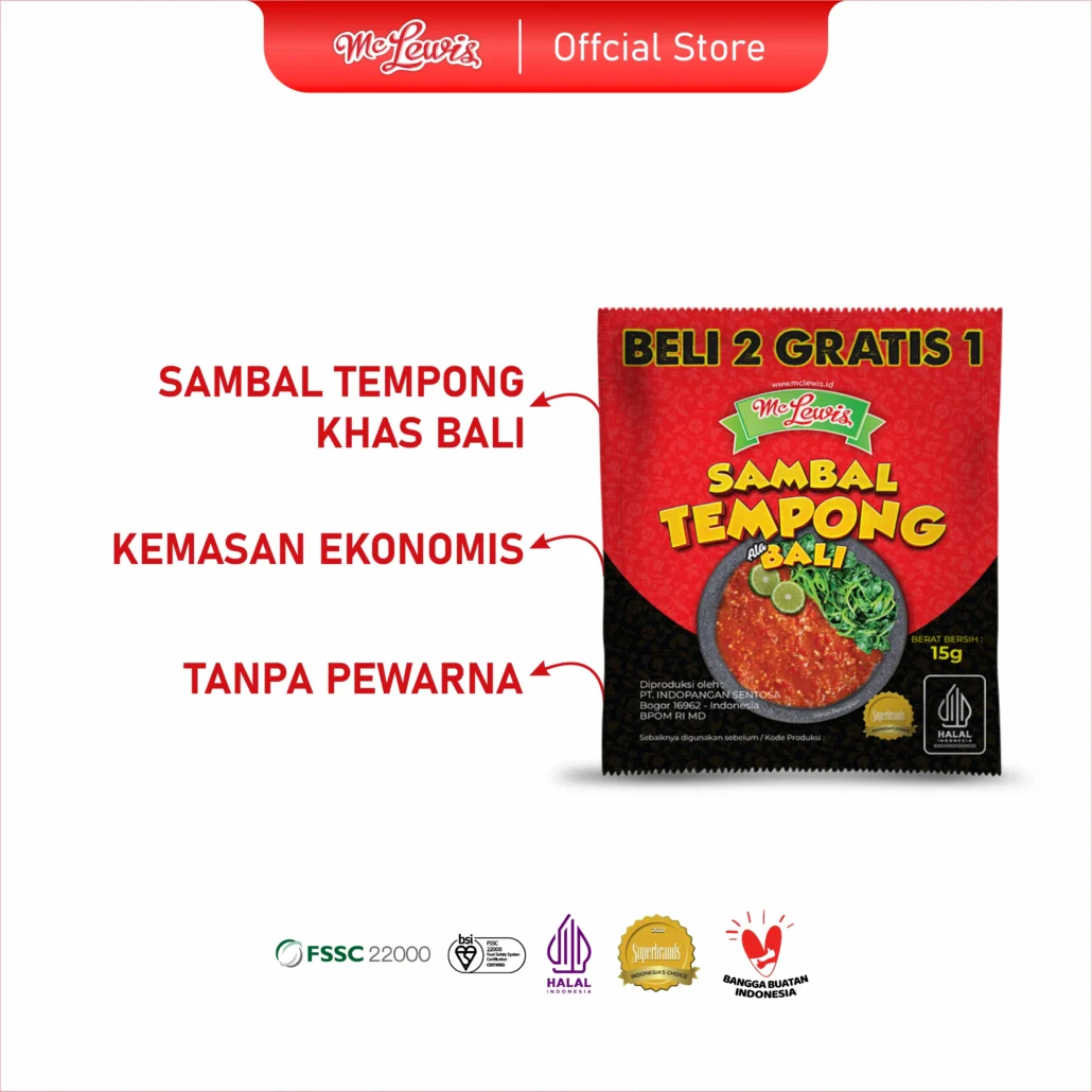 Mc Lewis Sambal Tempong Sachet 15 g